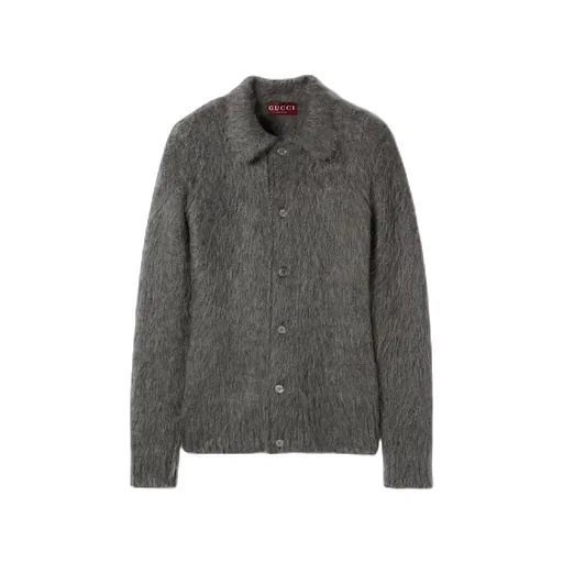 Brushed Wool Mohair Cardigan