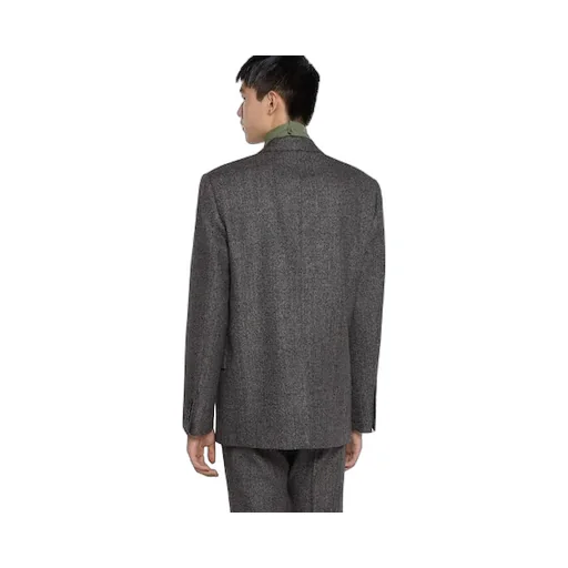 Herringbone Wool Mouliné Jacket
