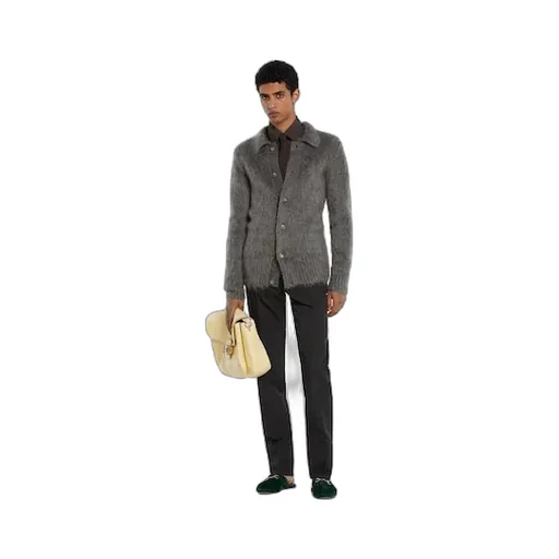 Brushed Wool Mohair Cardigan