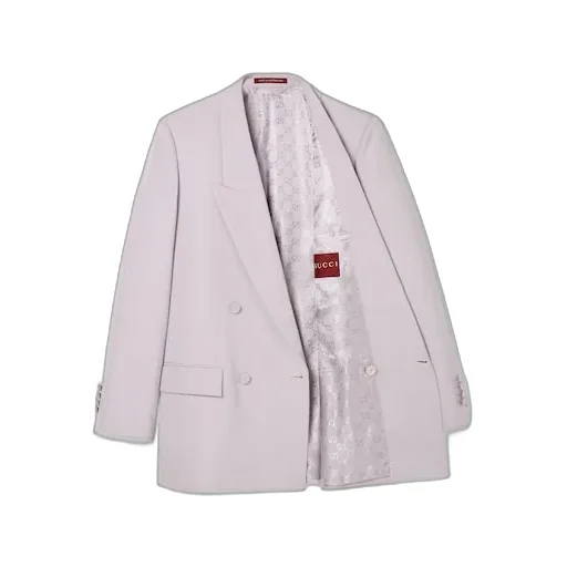 Double-Breast Wool Gabardine Jacket