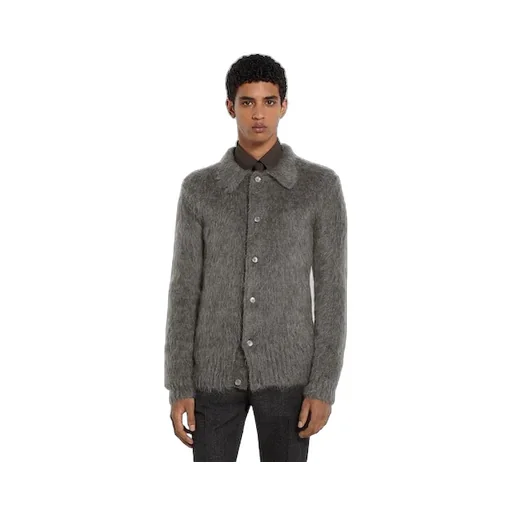 Brushed Wool Mohair Cardigan
