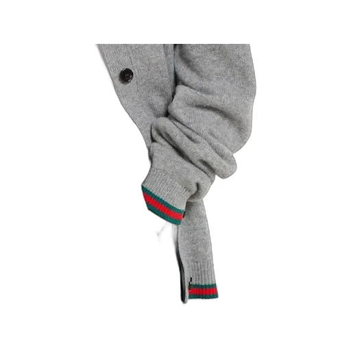 Wool And Cashmere Cardigan With Web