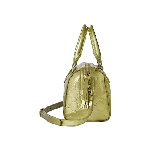 Gg Emblem Small Boston Bag