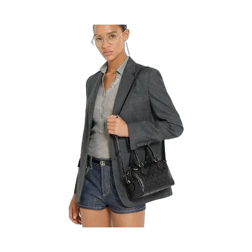 Gg Emblem Small Boston Bag