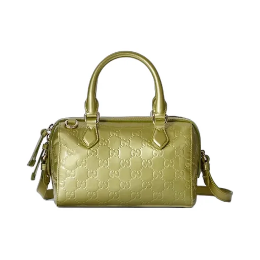 Gg Emblem Small Boston Bag