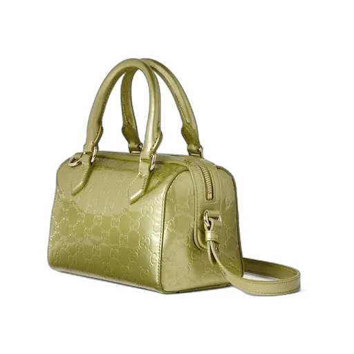 Gg Emblem Small Boston Bag