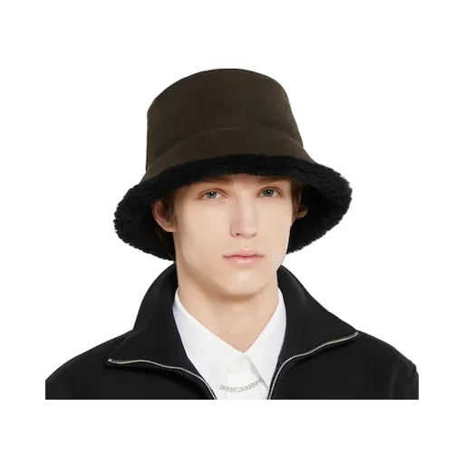 Cotton Shearling Bucket Hat