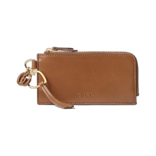 Card Case With Double G Charm