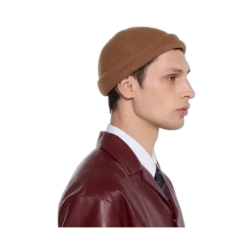 Wool Hat With Embroidery