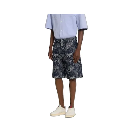 Gg Jacquard Denim Shorts