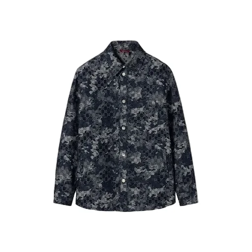 Gg Jacquard Denim Shirt
