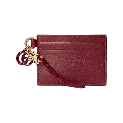 Card Case With Double G And Butterfly Charm