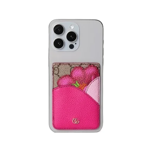 Floral Card Case With Double G