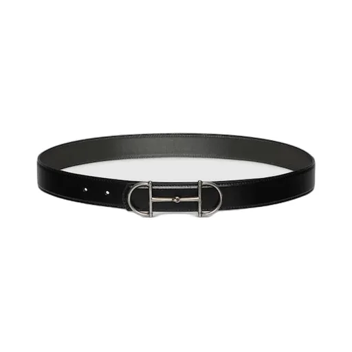 Reversible Leather Belt With Horsebit