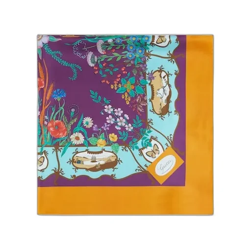 Printed Silk Twill Carré