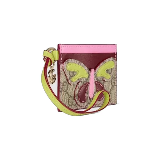 Card Case With Double G And Butterfly
