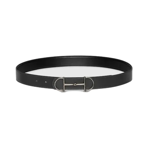 Reversible Leather Belt With Horsebit