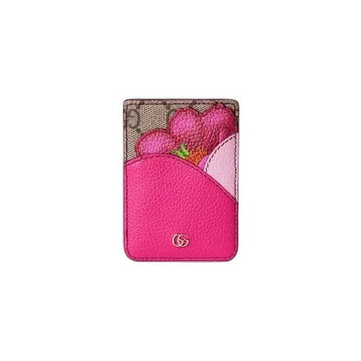 Floral Card Case With Double G
