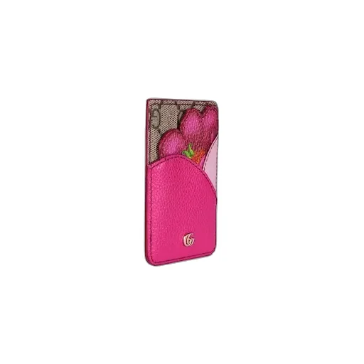 Floral Card Case With Double G