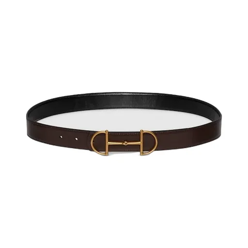 Reversible Leather Belt With Horsebit