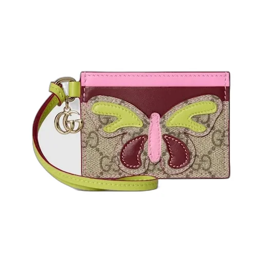 Card Case With Double G And Butterfly