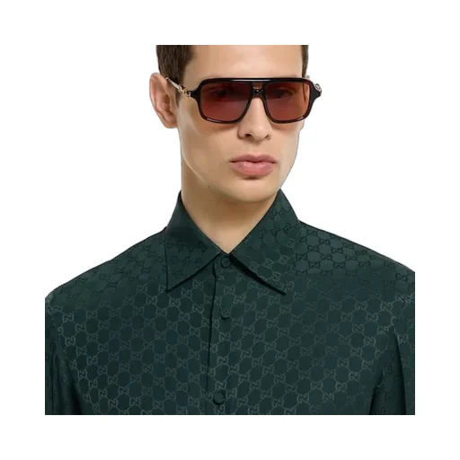 Gg Silk Jacquard Shirt