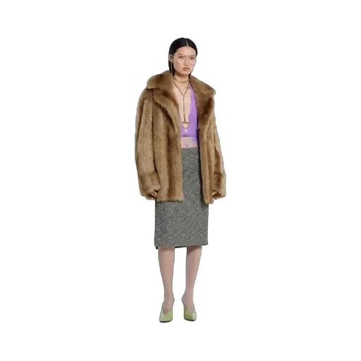 Seeded Wool Skirt