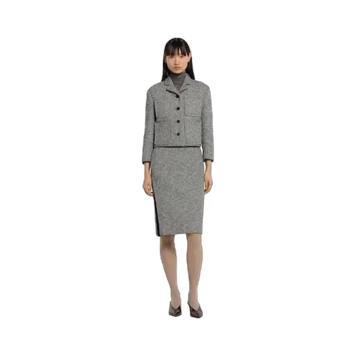 Cotton-Wool Mouliné Skirt
