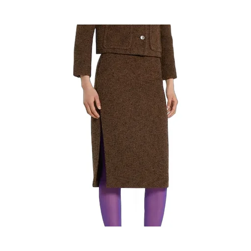 Seeded Wool Skirt