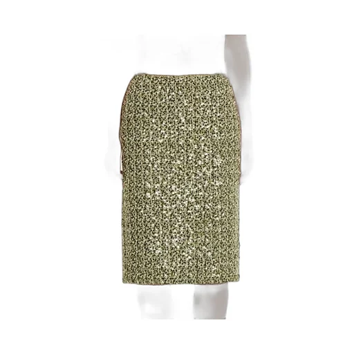 Wool Cotton Bouclé Skirt