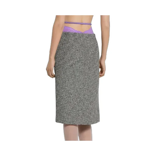 Seeded Wool Skirt