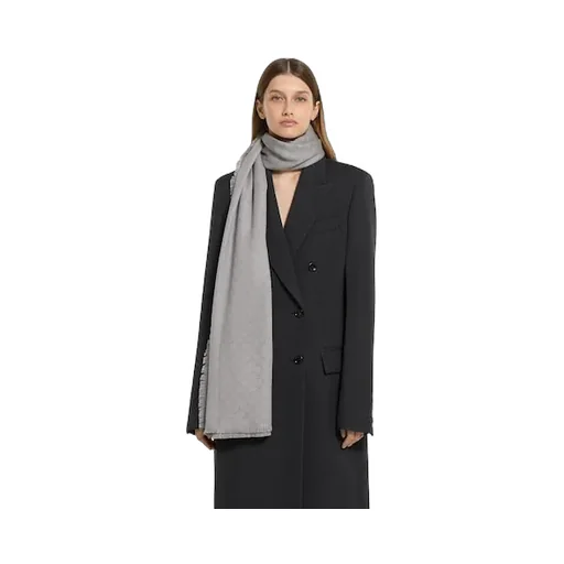 Printed Gg Cotton Wool Lamé Shawl