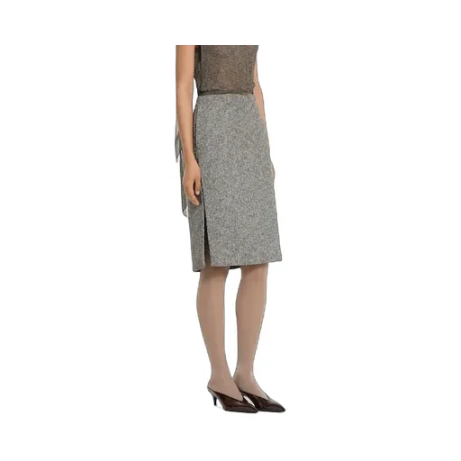 Cotton-Wool Mouliné Skirt