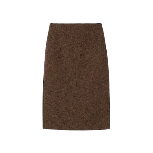 Seeded Wool Skirt