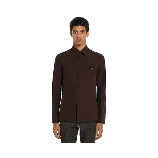 Polyester Twill Shirt With Horsebit