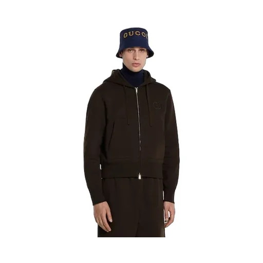 Brushed Cotton Jersey Zip Sweatshirt