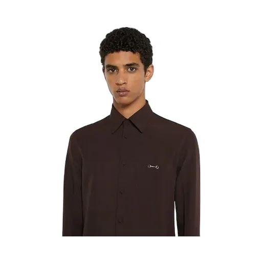 Polyester Twill Shirt With Horsebit