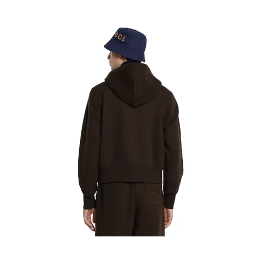 Brushed Cotton Jersey Zip Sweatshirt