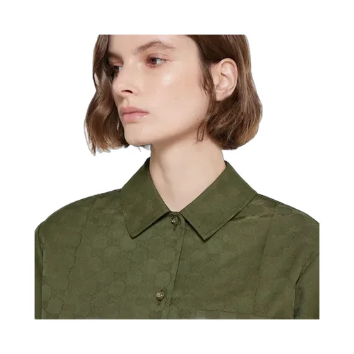 Gg Cotton Gabardine Shirt