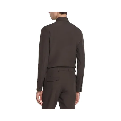 Polyester Twill Shirt With Horsebit