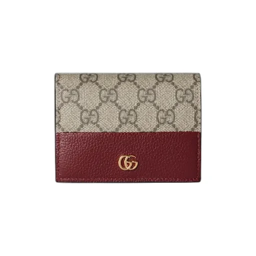 Bi-Color Gg Marmont Small Wallet