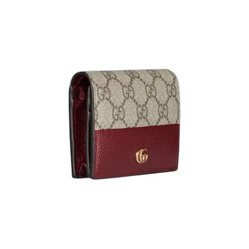 Bi-Color Gg Marmont Small Wallet