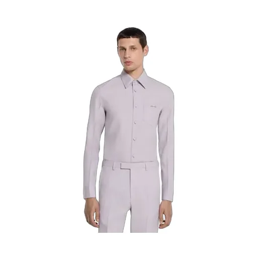 Wool Gabardine Shirt With Horsebit