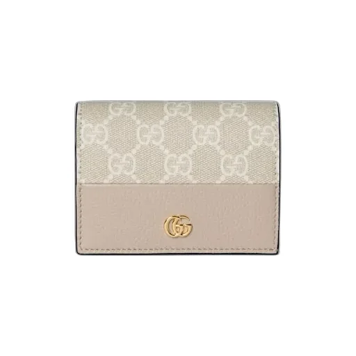 Bi-Color Gg Marmont Small Wallet