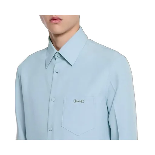 Polyester Twill Shirt With Horsebit
