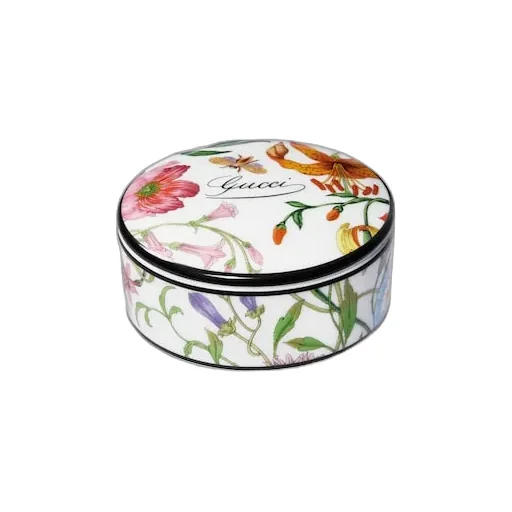 Gucci Flora Print Small Round Box