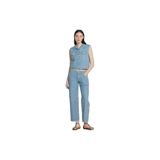 Gg Denim Jacquard Pants