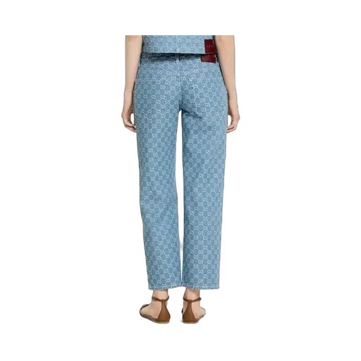 Gg Denim Jacquard Pants