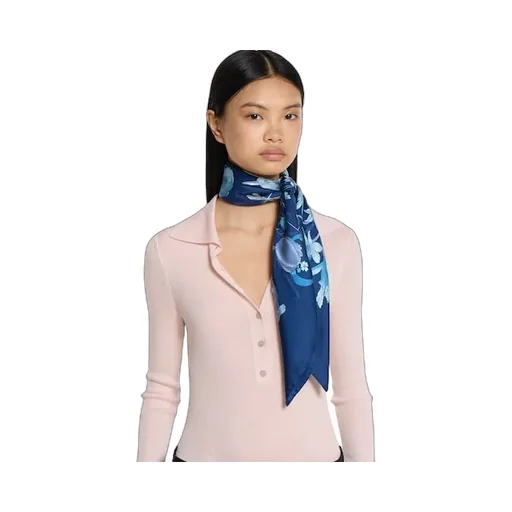 Printed Flora Silk Twill Carré