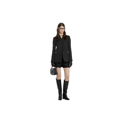 CrÊPe Wool Silk Jacket With Tiger